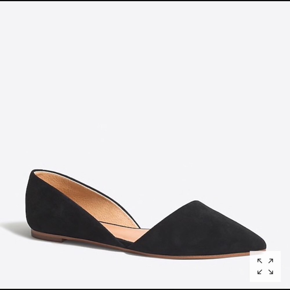 J Crew suede d’Orsay flats